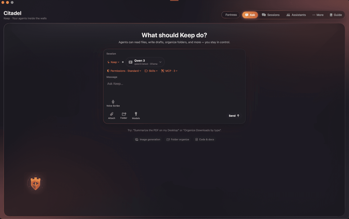 Keep Ask with local models and workspace tools