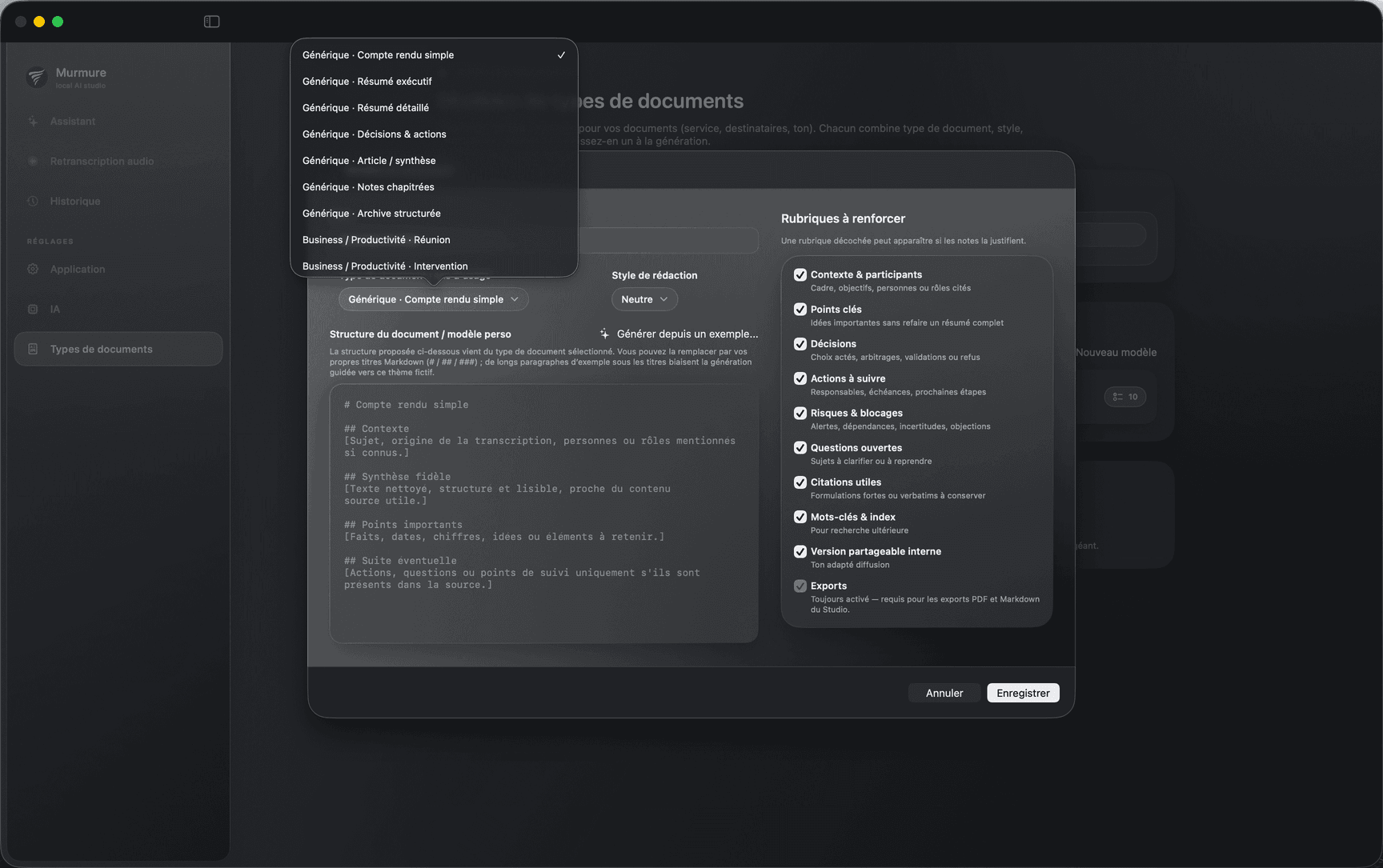 Modèles de document