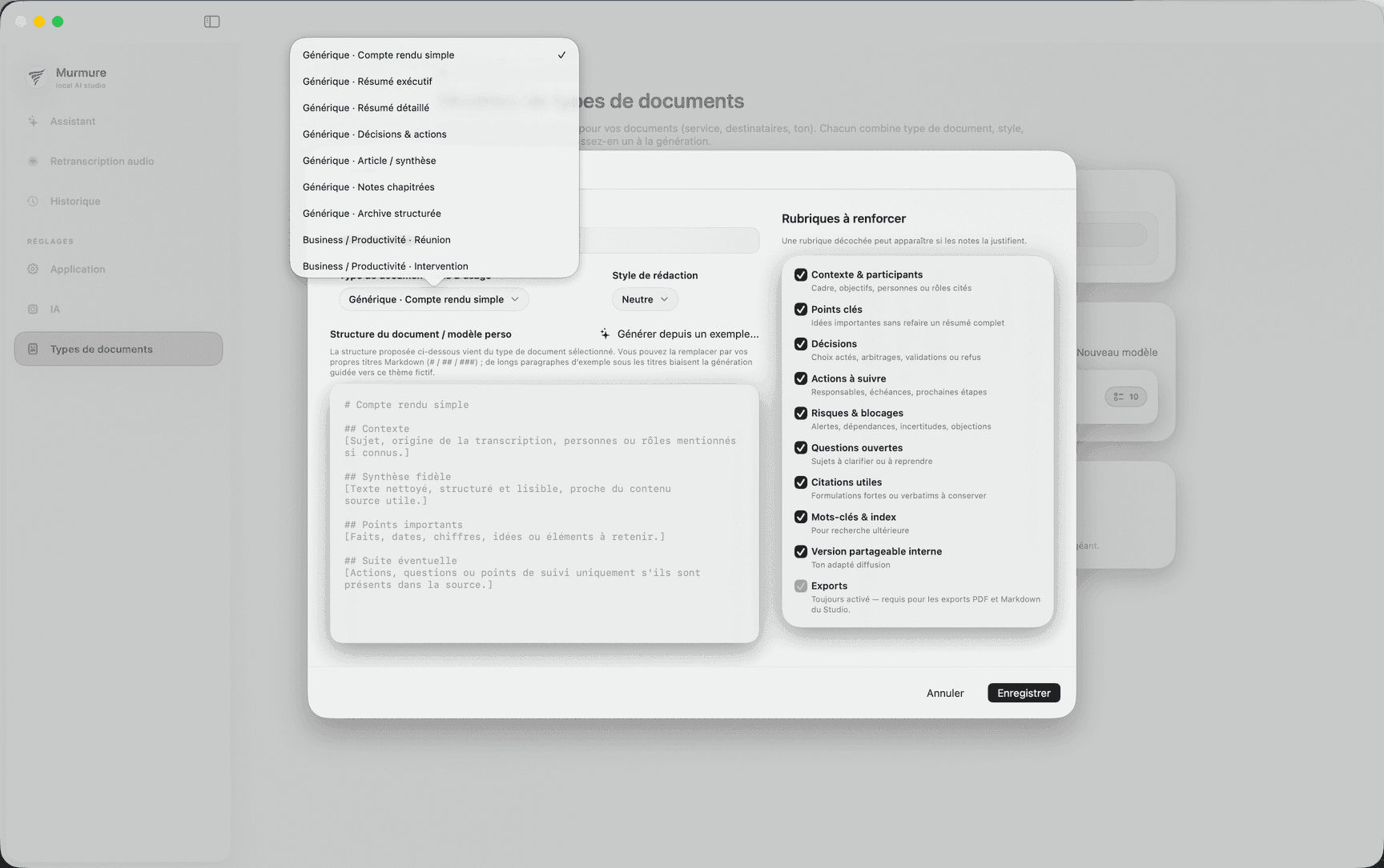 Modèles de document